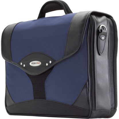 Picture of Mobile Edge 15.4in Premium Briefcase - Top-loading - 15.4in Screen Support - 5in x 13in x 17in - Ballistic Nylon - Black, Navy