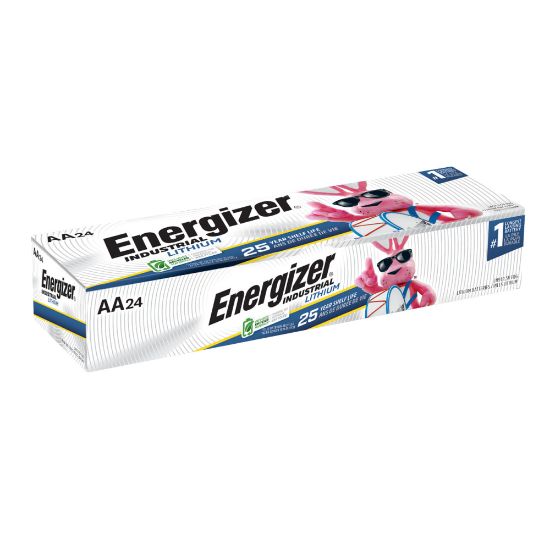 Picture of Energizer Industrial Lithium AA Batteries, Pack Of 24 Batteries, L91