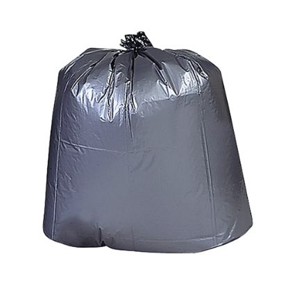 Picture of Genuine Joe 0.01 mil Trash Bags, 33 gal, 33inH x 40inW, 70% Recycled, Black, 100 Bags