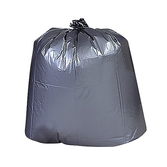 Picture of Genuine Joe 0.01 mil Trash Bags, 33 gal, 33inH x 40inW, 70% Recycled, Black, 100 Bags