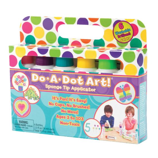 Picture of Do-A-Dot Art! Washable Brilliant Sponge Tip Markers, 6 colors