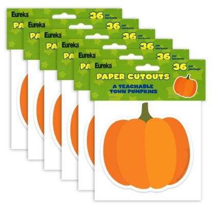 Picture of Eureka Paper Cut-Outs, A Teachable Town Pumpkins, 36 Cut-Outs Per Pack, Set Of 6 Packs