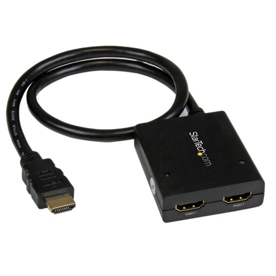 Picture of StarTech.com HDMI Splitter 1 In 2 Out - 4k 30Hz - 2 Port - Supports 3D video - Powered HDMI Splitter - HDMI Audio Splitter