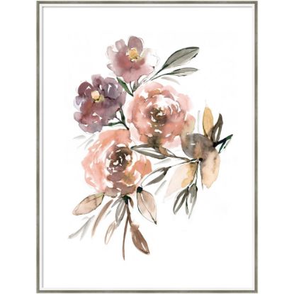 Picture of Amanti Art Peach Roses by Sara Berrenson Wood Framed Wall Art Print, 31inW x 41inH, White