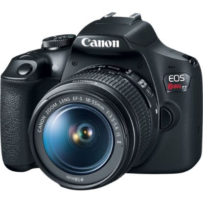 Picture of Canon EOS Rebel T7 24.1 Megapixel Digital SLR Camera with Lens - 0.71in - 2.17in (Lens 1), 2.95in - 11.81in (Lens 2) - Autofocus - 3inLCD - 3.1x/4x Optical Zoom - 6000 x 4000 Image - 1920 x 1080 Video - HD Movie Mode - Wireless LAN