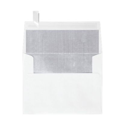 Picture of LUX Invitation Envelopes, A2, Peel & Press Closure, Silver/White, Pack Of 50