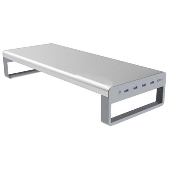 Picture of OTM Essentials Desktop Riser, 3inH x 21-7/16inW x 7-7/8inD, Silver