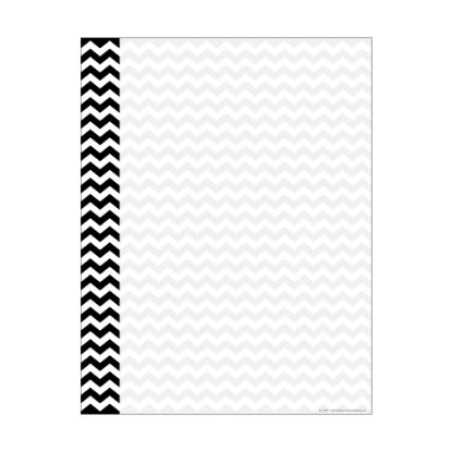 Picture of Barker Creek Computer Paper, 8 1/2in x 11in, Black Chevron, Pack Of 50 Sheets