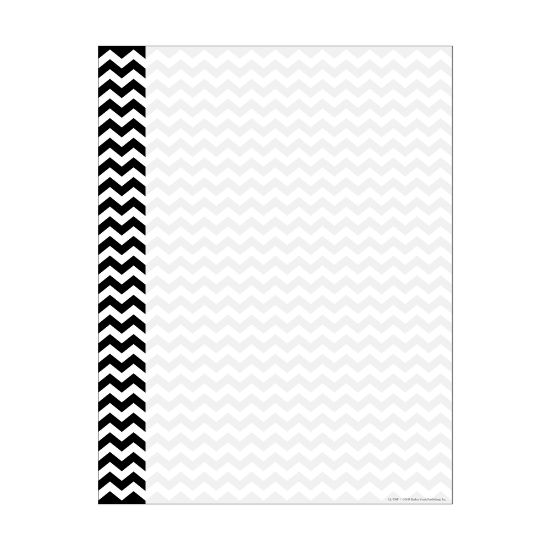 Picture of Barker Creek Computer Paper, 8 1/2in x 11in, Black Chevron, Pack Of 50 Sheets