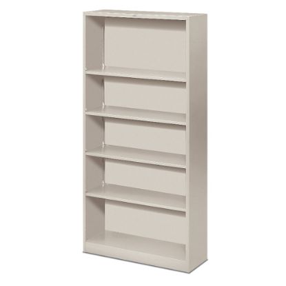 Picture of HON Brigade Steel Modular Shelving Bookcase, 5 Shelves, 71inH x 34-1/2inW x 12-5/8inD, Light Gray