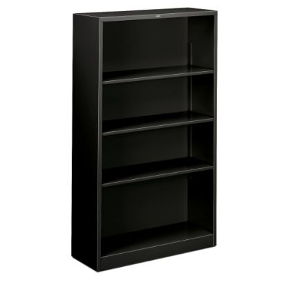 Picture of HON Brigade 4 Shelf Transitional Modular Shelving Bookcase,60inH x 34-1/2inW x 12-5/8inD, Black