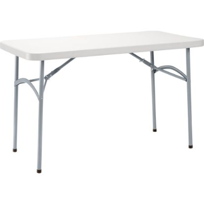 Picture of National Public Seating BT Series Heavy-Duty Folding Table, 24in x 48in, Speckled Gray