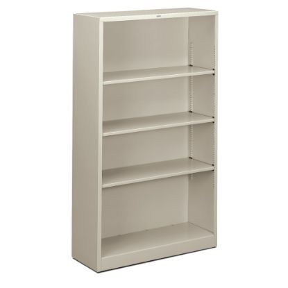 Picture of HON Brigade Steel Modular Shelving Bookcase, 4 Shelves, 60inH x 34-1/2inW x 12-5/8inD, Light Gray