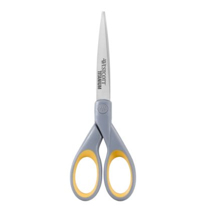 Picture of Westcott Titanium Bonded Scissors, 7in, Straight, Gray/Yellow