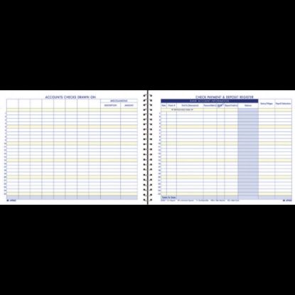 Picture of Adams Check Payment And Deposit Register, 8 1/2in x 11in, Blue