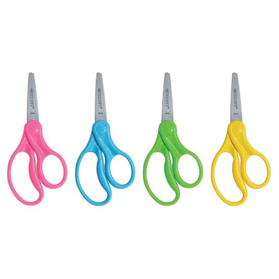 Picture of Westcott Hard Handle Kids Value Scissors, 5in, Pointed, Assorted Colors