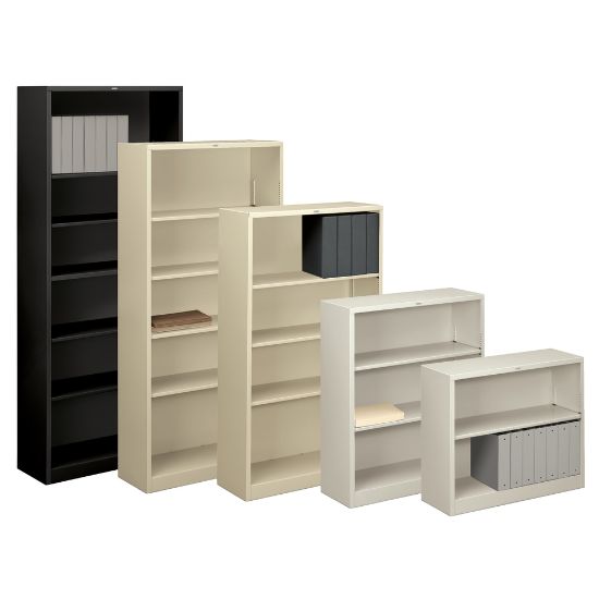 Picture of HON Brigade Steel Modular Shelving Bookcase, 2 Shelves, 29inH x 34-1/2inW x 12-5/8inD, Light Gray