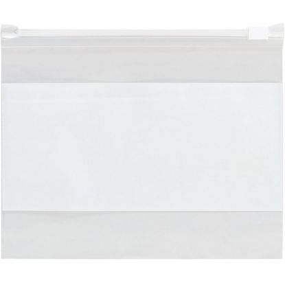 Picture of Partners Brand 3 Mil Slide Seal Reclosable White Block Poly Bags, 16in x 12in, Clear, Case Of 100