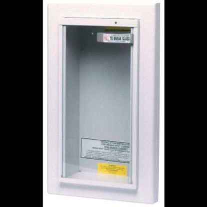 Picture of Extinguisher Cabinets, Semi-Recessed, steel, Tan, 10 lb