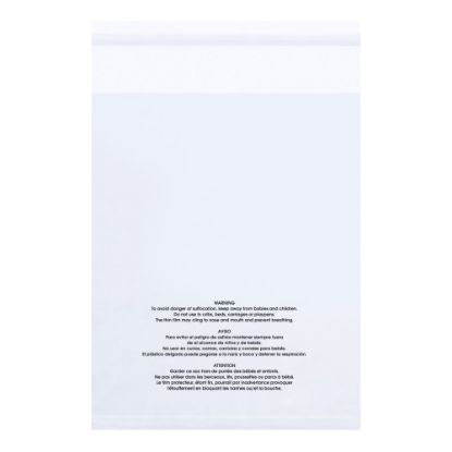 Picture of Partners Brand 1.5 Mil Resealable Suffocation Warning Poly Bags, 9in x 12in, Clear, Case Of 1000