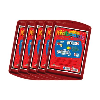 Picture of Barker Creek Magnets, Learning Magnets, Kidboard, 9inH x 13inW, Grades Pre-K-6, Red, Pack of 5