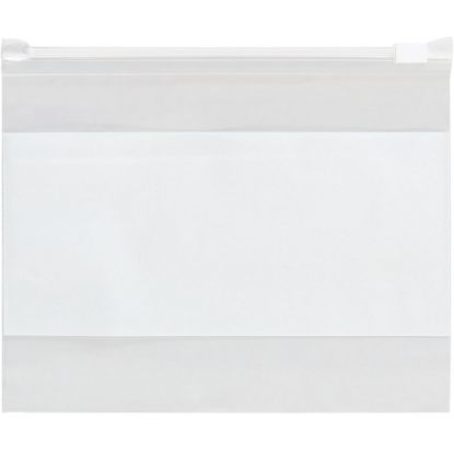 Picture of Partners Brand 3 Mil Slide Seal Reclosable White Block Poly Bags, 4in x 6in, Clear, Case Of 100