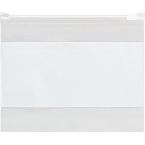 Picture of Partners Brand 3 Mil Slide Seal Reclosable White Block Poly Bags, 4in x 6in, Clear, Case Of 100