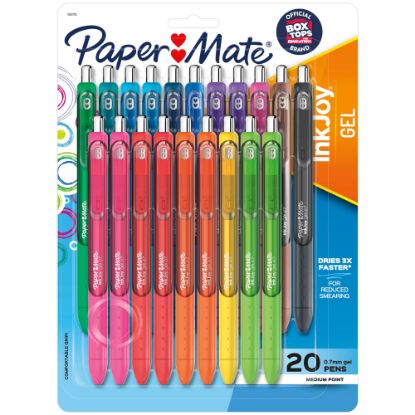 Picture of Paper Mate InkJoy Gel Pens, Medium Point, 0.7 mm, Assorted Colors, Pack Of 20