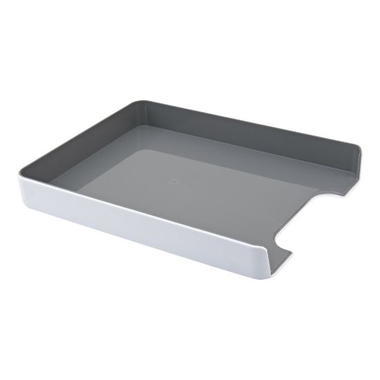 Picture of Fusion Letter Tray, 1 3/4inH x 10inW x 12 3/4inD, White/Gray