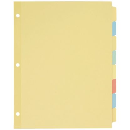 Picture of Avery Write-On Paper Dividers For 3 Ring Binders, 8.5in x 11in, 8-Tab Set, Multicolor, Pack Of 24 Sets