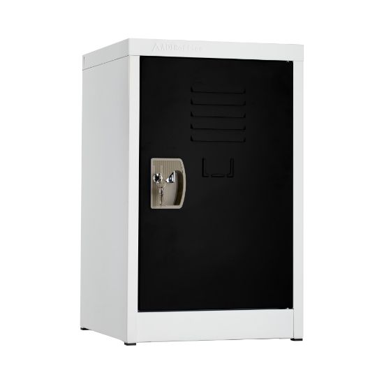 Picture of Alpine AdirOffice 1-Tier Steel Lockers, 24inH x 15inW x 15inD, Black, Pack Of 2 Lockers