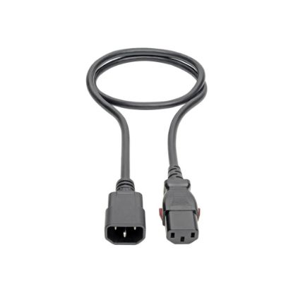 Picture of Eaton Tripp Lite Series Power Extension Cord, Locking C13 to C14 PDU Style - 10A, 250V, 18 AWG, 3 ft. (0.91 m) - Power extension cable - power IEC 60320 C13 locking to IEC 60320 C14 - AC 100-250 V - 10 A - 3 ft - black