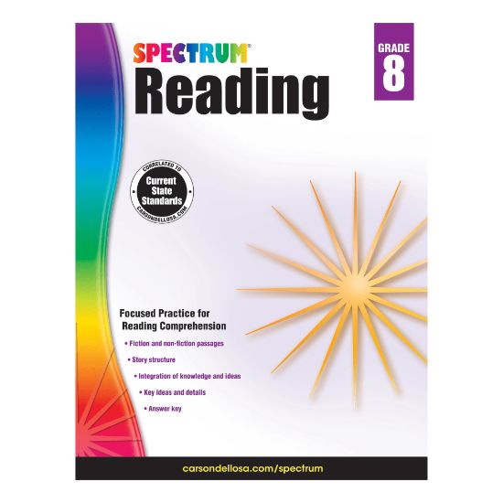 Picture of Carson-Dellosa Spectrum Reading Workbook, Grade 8