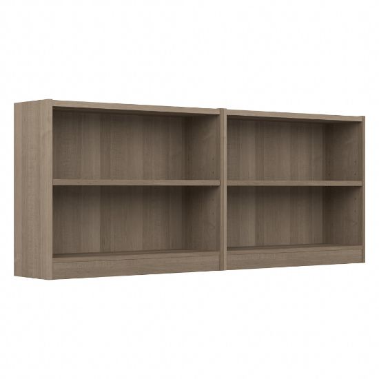 Picture of Bush Furniture Universal Small 30inH 2-Shelf Bookcases, Ash Gray, Set Of 2 Bookcases, Standard Delivery