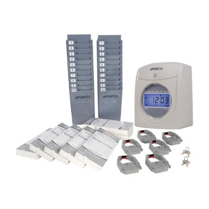 Picture of uPunch UB2000 Electronic Calculating Punch Card Time Clock Bundle