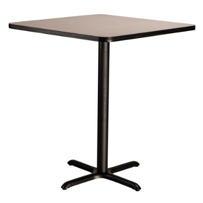 Picture of National Public Seating Square Cafe Table, 30inH x 36inW x 36inD, Gray Nebula/Black