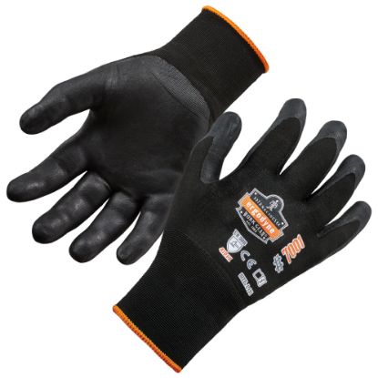 Picture of Ergodyne ProFlex 7001 Nitrile-Coated Nylon Gloves, Extra Small, Black, Box Of 144 Gloves