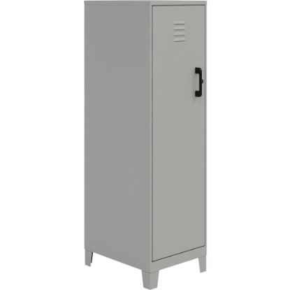 Picture of LYS SOHO Locker - 4 Shelve(s) - for Office, Home, Classroom, Playroom, Basement, Garage, Cloth, Sport Equipments, Toy, Game - Overall Size 53.4in x 14.3in x 18in - Silver - Steel