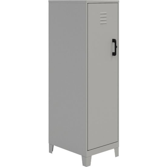 Picture of LYS SOHO Locker - 4 Shelve(s) - for Office, Home, Classroom, Playroom, Basement, Garage, Cloth, Sport Equipments, Toy, Game - Overall Size 53.4in x 14.3in x 18in - Silver - Steel