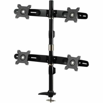 Picture of Amer Mounts Quad Monitor Grommet Mount Supports Flat Panel Sizes 15in to 24in AMR4P