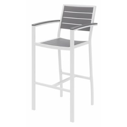 Picture of KFI Studios Eveleen Outdoor Barstool, Gray/White