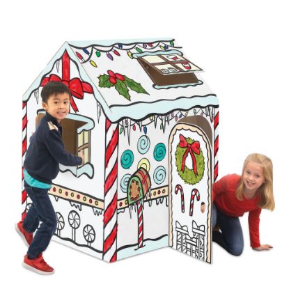 Picture of Bankers Box At Play Playhouse, 48inH x 32inW x 38inD, Gingerbread