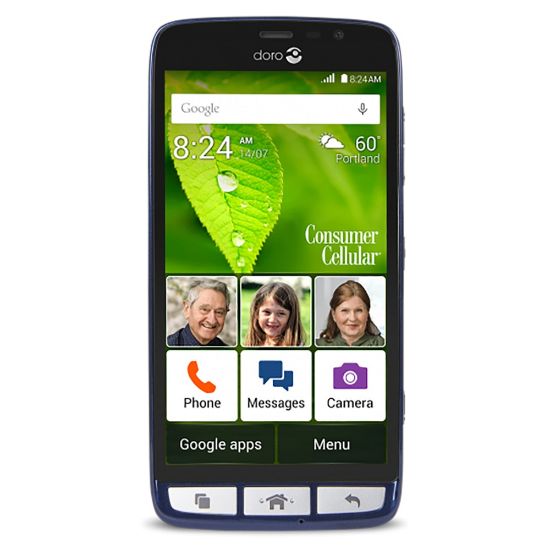 Picture of Doro 824 Senior-Friendly Cell Phone, Blue, PDN200002