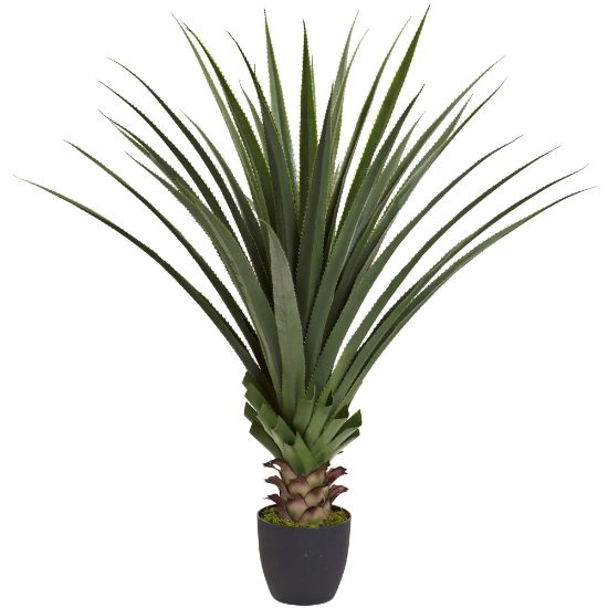 Picture of Nearly Natural 4ftH Plastic Spiked Agave Plant With Pot, Green