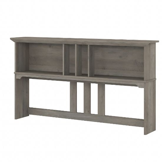 Picture of Bush Furniture Salinas 60inW Hutch For L-Shaped Desk, Driftwood Gray, Standard Delivery