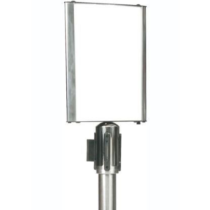 Picture of CSL Double-Sided Sign Holder For 9ft Stanchion, 10in x 12in, Silver