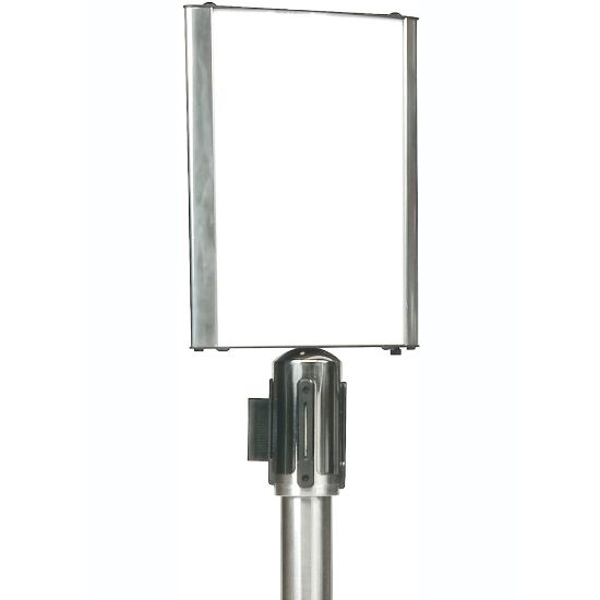 Picture of CSL Double-Sided Sign Holder For 9ft Stanchion, 10in x 12in, Silver