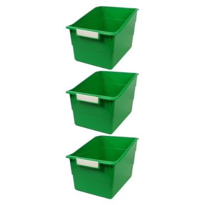 Picture of Romanoff Products Tattle Wide Shelf File Boxes, 11in x 8in x 7-1/2in, Green, Pack Of 3 Boxes