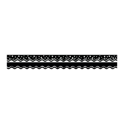 Picture of Barker Creek Scalloped-Edge Double-Sided Borders, 2 1/4in x 36in, Black, Pack Of 13