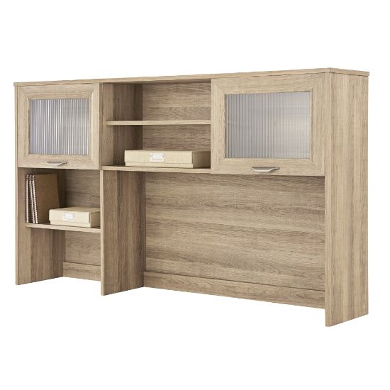 Picture of Realspace Magellan 58inW Hutch For Corner Or L-Shaped Computer Desks Blonde Ash